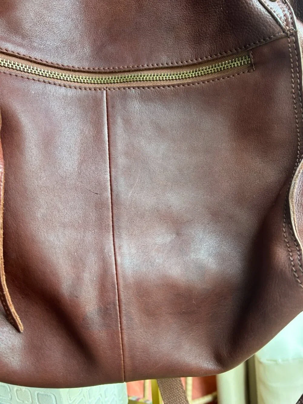 Lucky Brand Brown Leather Studded Foldover Shoulder Bag | Y2K Boho Rock Chic